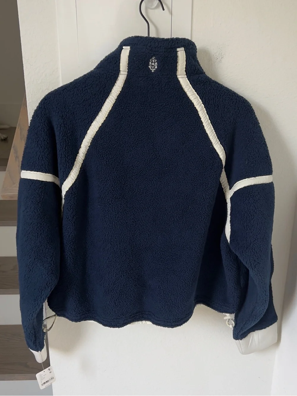 Free People FP Movement Mountain High 1/2 Zip Fleece Pullover in Dark Navy Blue